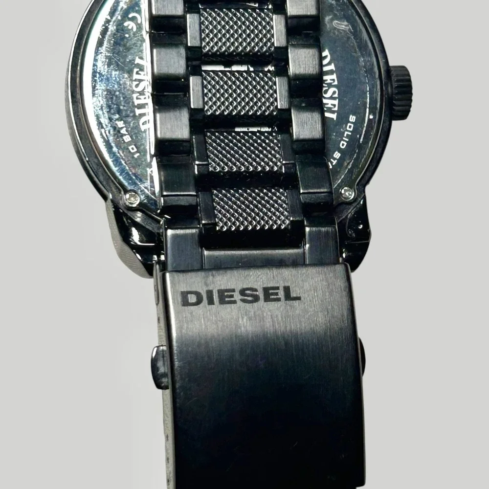Diesel Men's Double Down Black Stainless Steel Watch DZ1371